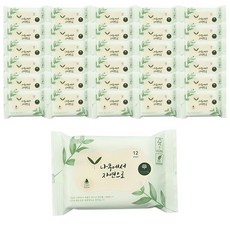 키니비니 나무에서 자연으로 휴대용 생분해 물티슈 12매 x 30팩