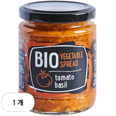 RUDOLFS 유기농 야채 스프레드 잼 토마토 바질, 235g, 1개
