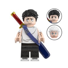 주술회전 블록 피규어 고죠 사토루 이타도리 유지 후시구로 메구미 애니 캐릭터 호환 블럭, 1개