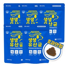 댕이수랏간 생생유산균 강아지 유산균 면역력 영양제 변비 설사 구토 구강 구취 장건강, 70정, 장건강/유산균, 5개