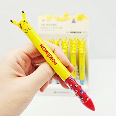 [무료배송/당일배송] 포켓몬 귀여운 피카츄 2색 포인트 볼펜 [엘리빅마켓], 1개, 랜덤