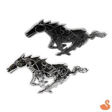 BRS 포드 머스탱 엠블럼 차량엠블럼 데칼스티커, 스티커(블랙)