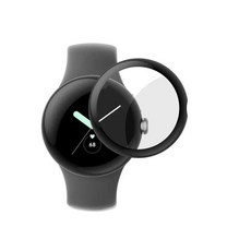 Google Pixel Watch 4 專用 軟膜 全螢幕 保護貼 41mm 45mm, 1個, 黑框軟膜