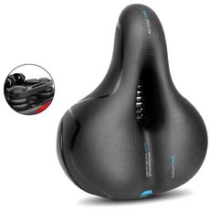 JHK 2중 스프링 쿠션 무통증 자전거 안장, 블루, 1개