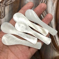 요거트스푼 아이스크림스푼 진주조개 레스토랑 디저트 커피, 1개, 7cm 쉘 스푼