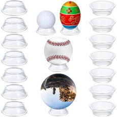 디스플레이 받침대 야구 스탠드 게임 볼 홀더 이스터 에그 파티 스피어 소프트볼 또는 기타 원형 아이템 리버서블 16 PCS, 16 PCS / clear