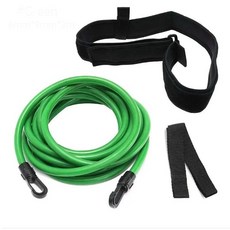 수영탄성벨트 조정 훈련 저항 수영 운동 안전 밧줄, 그린 GD14540