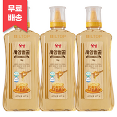꽃샘식품 사양벌꿀 /국산 사양벌꿀 100%, 1kg, 3개