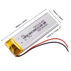 JST SH1.0 3P MX1.25 2P 501646 3.7V 380mAh 충전식 리튬 폴리머 배터리 리포, 02 501646 2W, 1ml, 1개