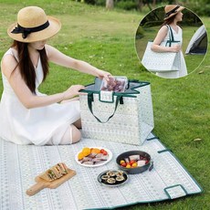 Niftynest 방수 돗자리 두꺼운 다용도 휴대용 캠핑 방수 돗자리 피크닉매트 캠핑매트 방수 방습, 잔디색