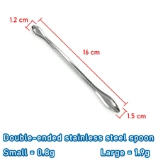 계량스푼 2 PCS 측정 숟가락 흰색 약물 농약 안전 정확한 1 숟가락은 1g 분말 기타 0.1g 0.25g 0.5g, [03] 1 pc Double headed