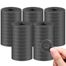 냉장고 예술 과학 프로젝트 공예 및 DIY를 위한 38인치 중앙 구멍 x 316인치 두께의 릴렉스웩스 50개 1.25인치 원형 페라이트 링 자석 세라믹 원형 디스크 도넛 자석, 냉장고 예술 과학 프로젝트 공예 및 DIY를 위한 38
