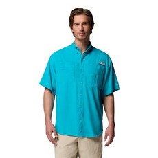 Columbia 남성용 PFG 타미아미 II UPF 40 반팔 피싱셔츠 키 웨스트 XS 167189, M, 오션 틸
