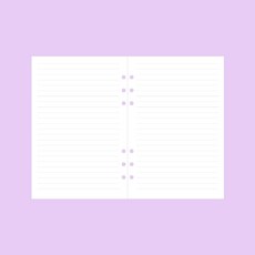 와우샵 DIY 6공 다이어리 속지 A6 A5, 줄눈 노트[45장]