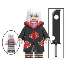 나루토 미니 호환 블록 피규어 모든 애니 캐릭터 조립 완구, 65 주황색, 1개