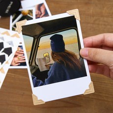 빈티지 사진 코너 스티커 DIY 포토 고정 스티커, 1매, 14_대형레드