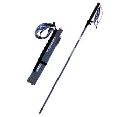 魯濱遜碳纖維四節摺疊登山杖戶外徒步超輕越野跑杖專業爬山手杖新, 1個, 啞光藍