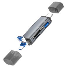 다기능 USB 3.0 스마트 폰 태블릿 노트북을위한 최대 512GB 지원을위한 유형 C 메모리 카드 리더, 1개