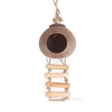 파충류 도마뱀 소동물 코코넛 사다리 은신처 중 대 1개