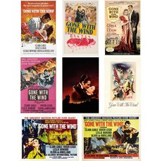 바람과 함께 사라지다 그림 인테리어 영화포스터 현관문 스티커, K-1337, 20cm x 20cm