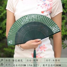優選 古風扇子摺扇中國風夏季便攜漢服旗袍摺疊小竹女茉莉梔子花舞蹈扇 副廠商品, 1個, 生生世世
