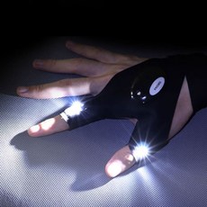 LED 야간작업 낚씨 후레쉬 손전등 라이트 장갑, 1개