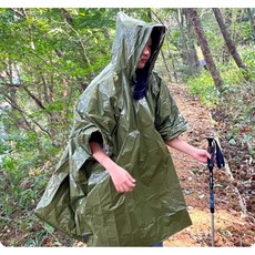 카키 패션 레인코트 성인용, A 121x101cm