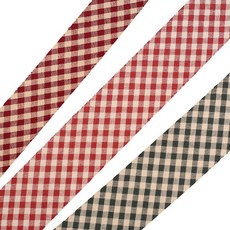 체크 바이어스 2마[1113] / 라벨 테이프 소품 원단 면 리폼 부자재 공예, 4cm카키