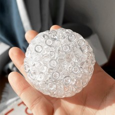 걸스코코 슬랑이모음전 말랑이 왁뿌볼 친구선물 슬라임 스트레스해소말랑이, 1개, 비즈볼말랑이(화이트)