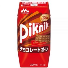 일본 모리나가 피크닉 초콜릿 음료 200ml 24팩 508661
