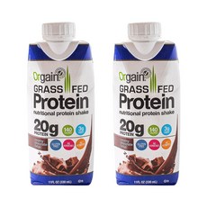 Orgain 蛋白奶昔飲 牛奶巧克力味, 2個, 330毫升