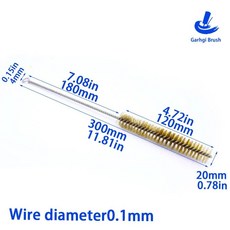 스테인레스 철사 파이프 구리 도구 보어 와이어 트위스트 제거 액세서리 튜브 라인 청소 하우스 브러시 수동, 1개