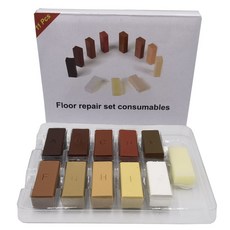台灣出貨地板修補組套多功能DIY修補神器木地板修復地板補洞木質家具修補工具組出貨不含電池, 1個, 地板蠟塊 11pc蠟