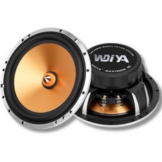 WDiYA 2025 업그레이드 6.5인치 자동차 스피커 1000W 피크 파워 알루미늄 콘 우퍼 불릿 헤드 디자인 도어 오디오 시스템용 스테레오 사운드(스피커 2개 로즈 골드)