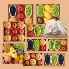 델푸릇 혼합 과일선물세트 추석 명절 과일바구니 샤인머스켓 사과 배 망고 병문안 집들이 백화점 승진, 실속 4호(샤인1/사과2/배2)