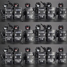 군인 블록 조립 밀리터리 특수 부대 swat 스노우 사막 해군 군대 병사 무기, 경찰특수부대18+방패