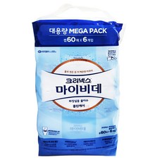 크리넥스 마이비데 물티슈 60매 x 6개입, 6개, 143g