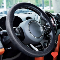 차량 장식 자동차 실리콘 논슬립 핸들커버, 브라운