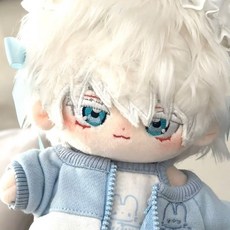 抱漫閣 咒術迴戰五條悟屬性20cm棉花娃娃 動漫衕人禮物 女生生日禮物, 五條悟裸娃沒衣服,20cm無骨, 1個