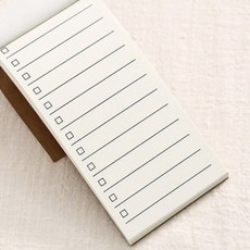 심플 무지 소형 체크리스트 메모장 50매, 체크_8528
