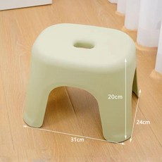 家用加厚塑膠矮凳兒童小板凳浴室孕婦成人老人洗澡換鞋防滑墊, 薄荷綠2把【承重超350斤】
