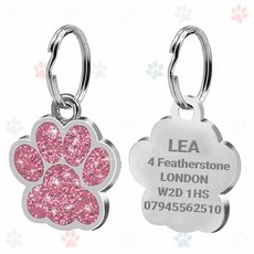 각인 강아지 고양이 목걸이 인식표 제작, 1개, 5. 핑크