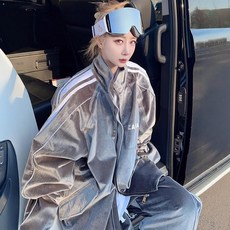 벨벳 보드복 스키복 남녀공용 상하의 세트
