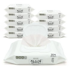청소앤 물걸레 청소포 30매, 10개