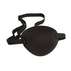 黑色單眼遮光眼罩 彈性可調式扣環設計, 1個, 1個裝