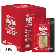 하림펫푸드 반려동물 더리얼 필렛 간식 10p, 오리안심, 220g, 3개