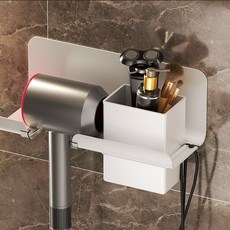 DARUMEE 免打孔浴室置物收納架組, 白色的, 1個