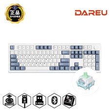 다얼유 EK106 PRO 유무선 게이밍 기계식 키보드, 화이트(한영각인), 클라우드축