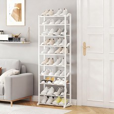 Tiger Pavilion 대용량 스틸 신발장 10단, 1개, 화이트