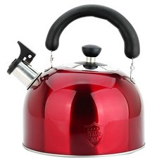 MAXCOOK 유러피안 시리즈 스테인리스 주전자 4L, 1개, 버건디 1개, 버건디